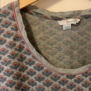 Boden Cap Sleeve Scoop Neck Print Tee